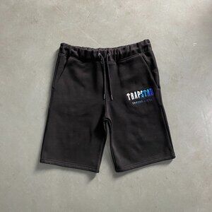 Trapstar Chenille Shorts Black/Blue Fade (Size M)